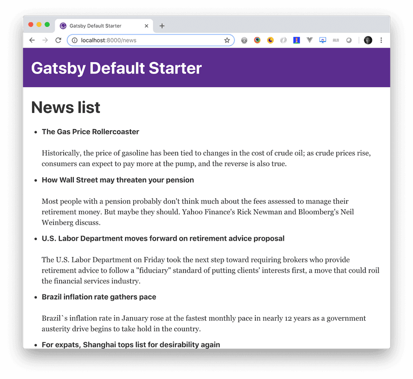 Gatsby Default Starter