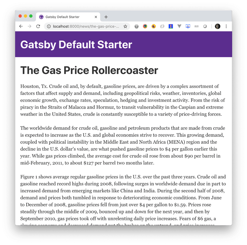 dotCMS Gatsby News Detail