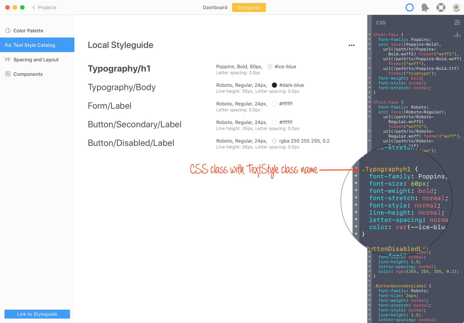 CSS para los estilos
