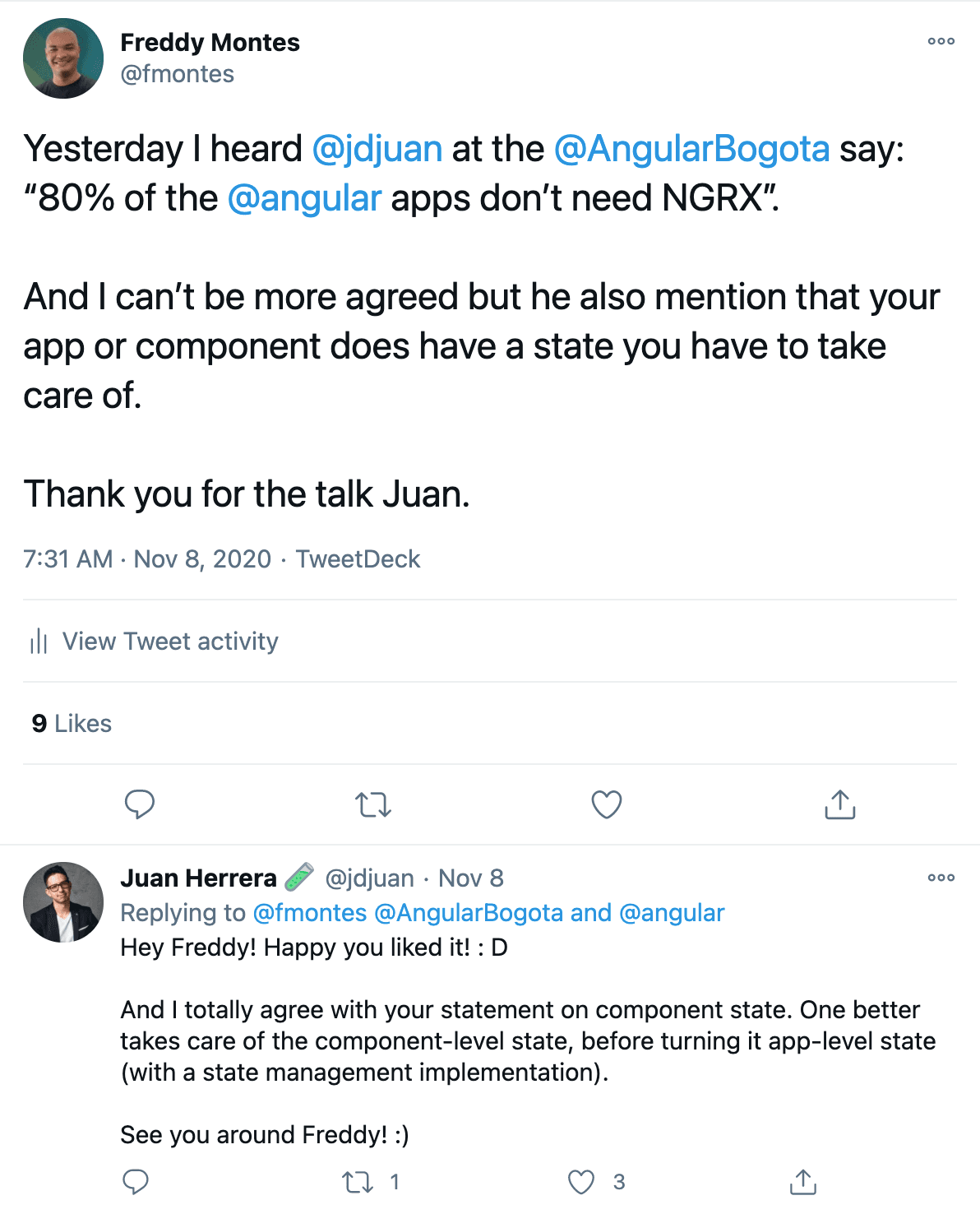 No todas las aplicaciones Angular necesitan NgRx o NGSX