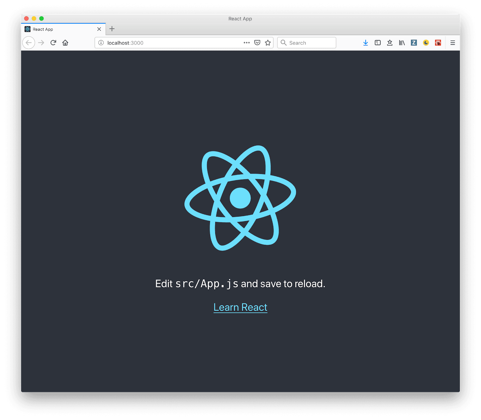 Create React App First View