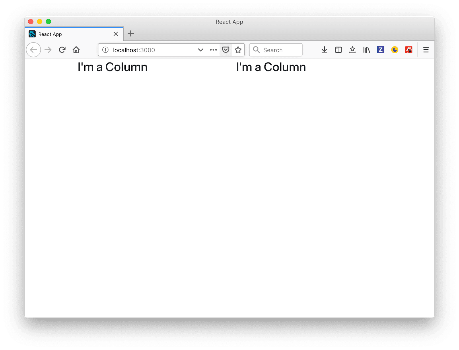 Rendering columns